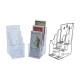 Display plastic pentru brosuri, de birou/perete, 3 x 1/3A4, KEJEA - transparent