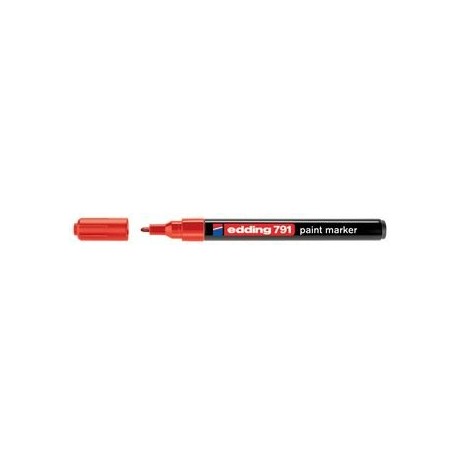 Paint marker Edding 791, varf rotund, 1 - 2 mm, rosu