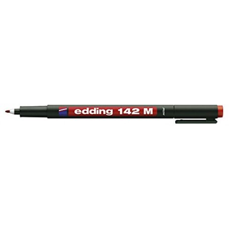 Marker permanent Edding 142M, 1.0 mm, rosu