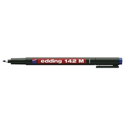 Marker permanent Edding 142M, 1.0 mm, albastru