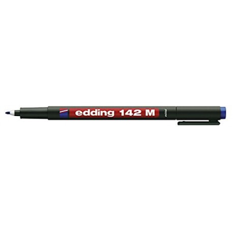 Marker permanent Edding 142M, 1.0 mm, albastru