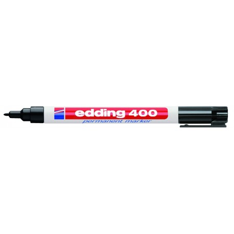 Marker permanent Edding 400, 1 mm, negru