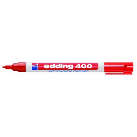 Marker permanent Edding 400, 1 mm, rosu