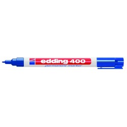 Marker permanent Edding 400, 1 mm, albastru