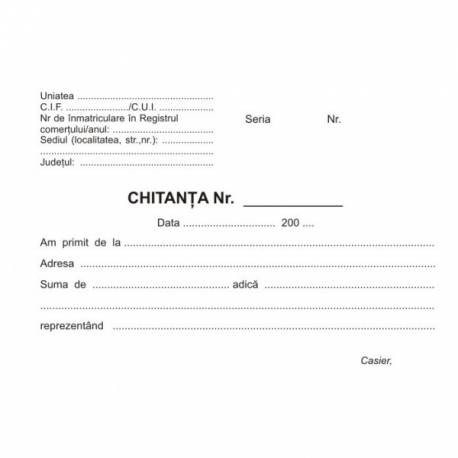 Chitantier autocopiativ, A6, 3 exemplare, alb/color/color, fata, 50 seturi/carnet