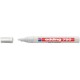 Marker permanent Edding 750, cu vopsea, varf rotund 2-4 mm, alb