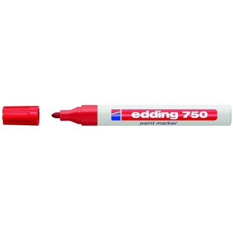 Paint marker Edding 750, varf rotund, 2 - 4 mm, rosu