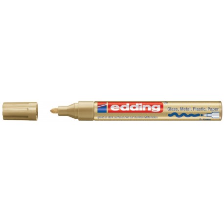 Paint marker Edding 750, varf rotund, 2 - 4 mm, auriu