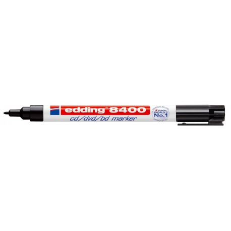 Marker permanent Edding 8400 pentru CD, 0.75 mm, negru Marker permanent Edding 8400 pentru CD, 0.75 mm, negru