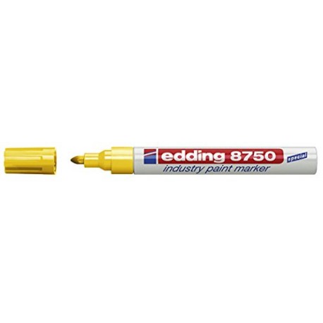 Marker permanent Edding 8750, cu vopsea, 2 - 4 mm, galben