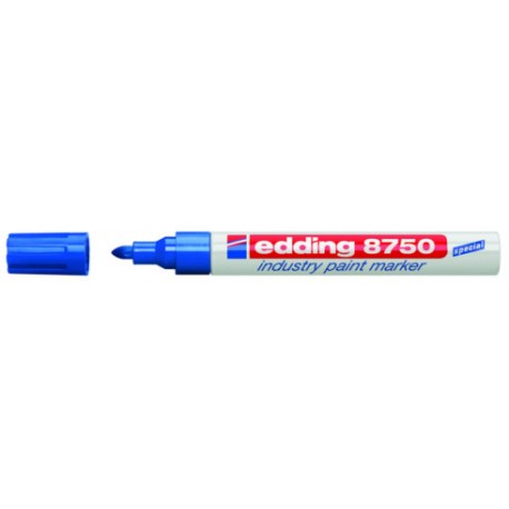 Marker permanent Edding 8750, cu vopsea, 2 - 4 mm, albastru
