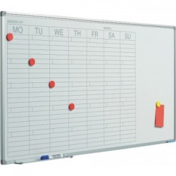 Planner saptamanal, 60 x 120 cm, profil aluminiu SL, SMIT