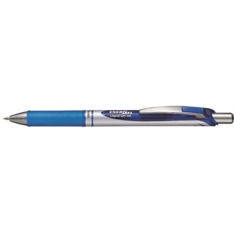 Roller cu gel Pentel Energel, varf metalic 0.7 mm, albastru