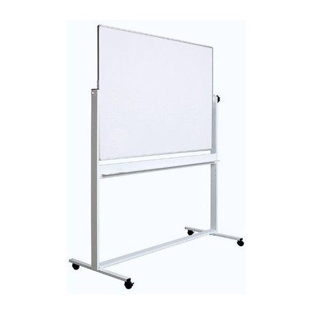 Tabla alba magnetica, dubla fata, rotativa, 90 x 120 cm, pe stand mobil, profil aluminiu, Optima