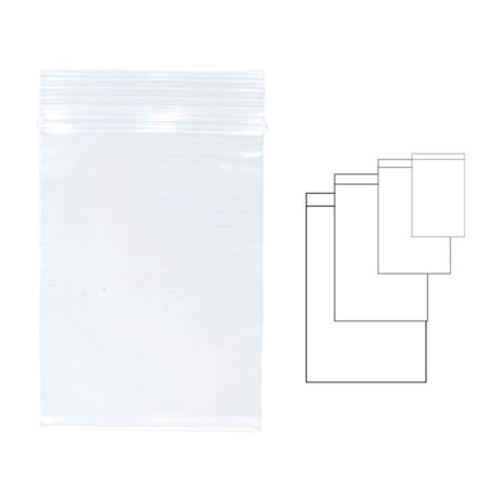 Pungi plastic cu fermoar pentru sigilare, 40 x 60 mm, 100 buc/set, KANGARO - transparentei