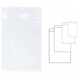 Pungi plastic cu fermoar pentru sigilare, 100 x 150 mm, 100 buc/set, KANGARO - transparente