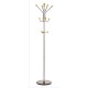 Cuier metalic argintiu cu accesorii din lemn, 185/40cm, ALCO