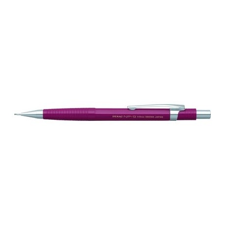 Creion mecanic profesional PENAC NP-9, 0.9mm, con metalic cu varf cilindric fix - corp bordeaux
