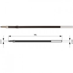 Rezerva PENAC BR98C, 2 buc/set, 0.7mm, pt Sleek Touch, Pepe, RBR, RB-085B, CCH-3 - albastru