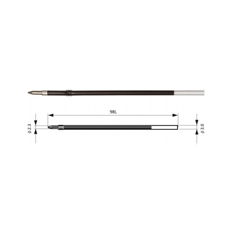 Rezerva PENAC BR98C, 2 buc/set, 0.7mm, pt Sleek Touch, Pepe, RBR, RB-085B, CCH-3, Multi 1000-D2 - albastru