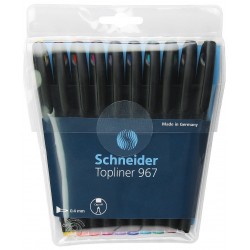 Liner SCHNEIDER 967, varf fetru 0.4mm, 10 culori/set