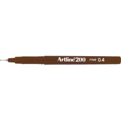 Liner ARTLINE 200, varf fetru 0.4mm - maro inchis