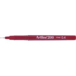 Liner ARTLINE 200, varf fetru 0.4mm - rosu inchis