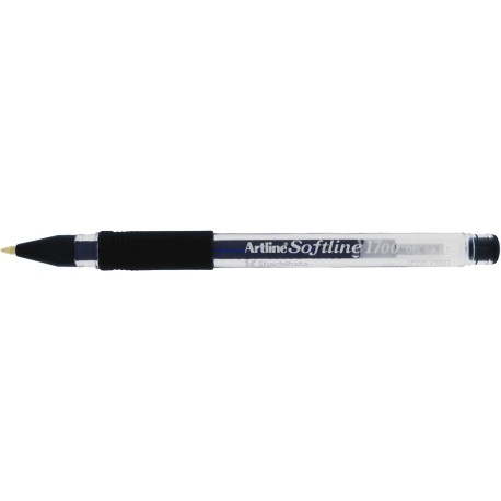 Pix cu gel ARTLINE Softline 1700, rubber grip, varf 0.7mm - negru