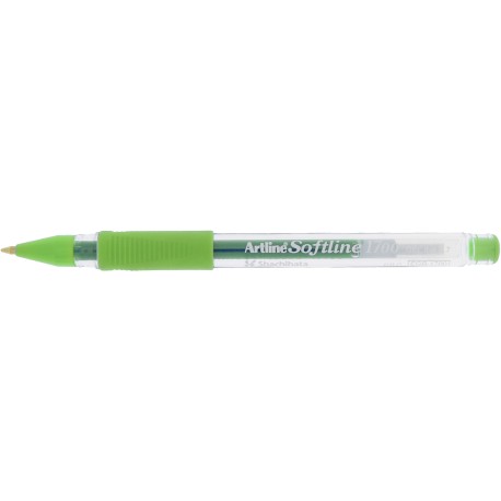 Pix cu gel ARTLINE Softline 1700, rubber grip, varf 0.7mm - verde fluorescent