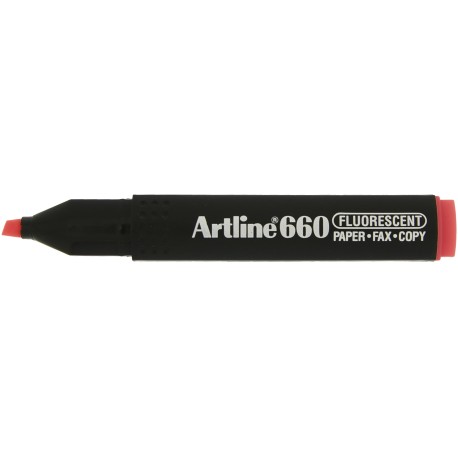 Textmarker ARTLINE 660, varf tesit 1.0-4.0mm - rosu fluorescent