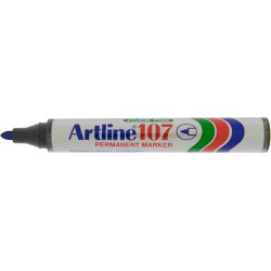 Permanent marker ARTLINE 107, corp plastic, varf rotund 1.5mm - albastru