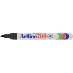 Permanent marker ARTLINE 700, corp metalic, varf rotund 0.7mm - negru