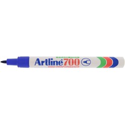 Permanent marker ARTLINE 700, corp metalic, varf rotund 0.7mm - albastru