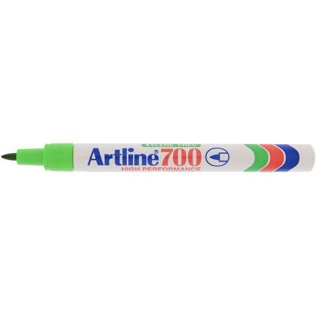 Permanent marker ARTLINE 700, corp metalic, varf rotund 0.7mm - verde