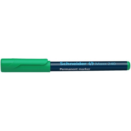 Permanent marker SCHNEIDER Maxx 240, varf rotund 1-2mm - verde