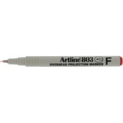 OHP Non-Permanent marker ARTLINE 803, varf fin - 0.5mm - rosu
