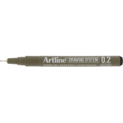 Marker pentru desen tehnic ARTLINE, varf fetru 0.2mm - negru