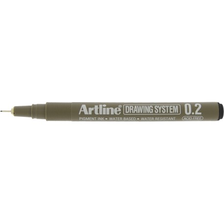 Marker pentru desen tehnic ARTLINE, varf fetru 0.2mm - negru