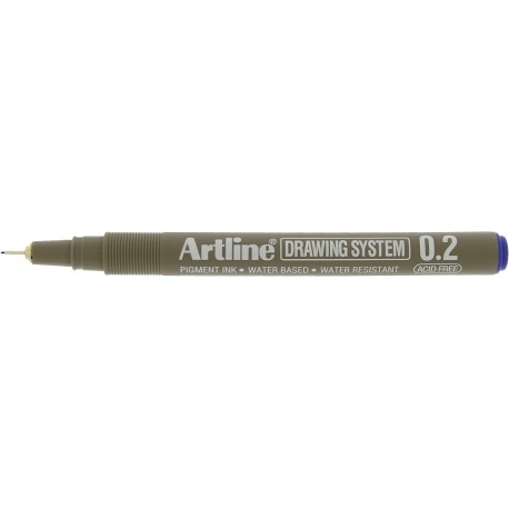 Marker pentru desen tehnic ARTLINE, varf fetru 0.2mm - albastru