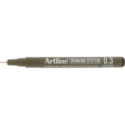 Marker pentru desen tehnic ARTLINE, varf fetru 0.3mm - negru