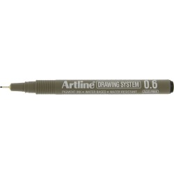 Marker pentru desen tehnic ARTLINE, varf fetru 0.6mm - negru