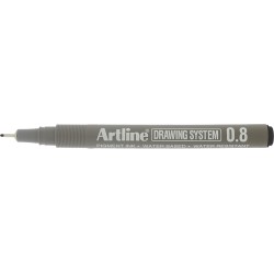 Marker pentru desen tehnic ARTLINE, varf fetru 0.8mm - negru