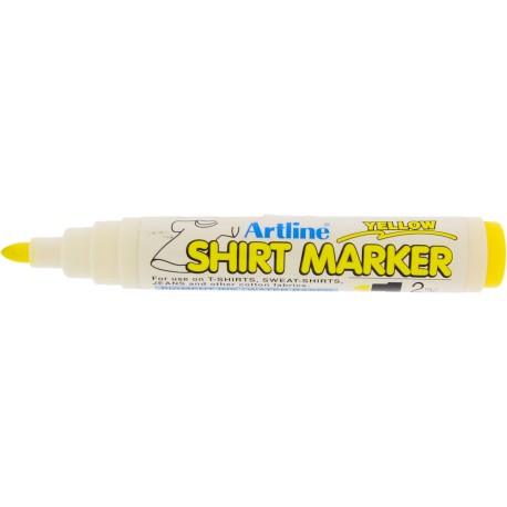 T-Shirt marker ARTLINE, corp plastic, varf rotund 2.0mm - galben