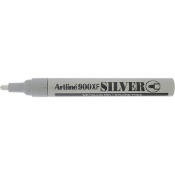 Marker cu vopsea ARTLINE 900XF, corp metalic, varf rotund 2.3mm - argintiu