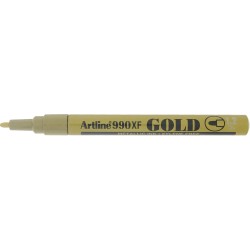 Marker cu vopsea ARTLINE 990XF, corp metalic, varf rotund 1.2mm - auriu