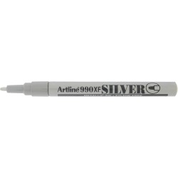 Marker cu vopsea ARTLINE 990XF, corp metalic, varf rotund 1.2mm - argintiu