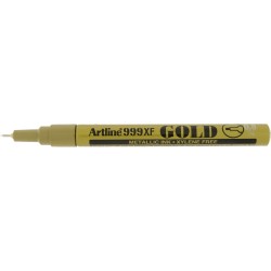 Marker cu vopsea ARTLINE 999XF, corp metalic, varf rotund 0.8mm - auriu