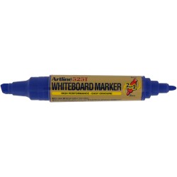 Marker pentru tabla de scris ARTLINE 525T, doua capete - varf rotund 2.0mm/tesit 5.0mm - albastru