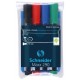 Marker SCHNEIDER Maxx 290, pentru tabla de scris flipchart, varf rotund 2-3mm, 4 cul/set