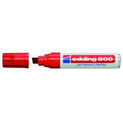 Marker permanent Edding 800, 4 - 12 mm, rosu